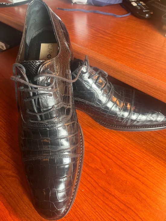 Caporicci Alligator cap-toe shoes size 9 1/2 main image 11